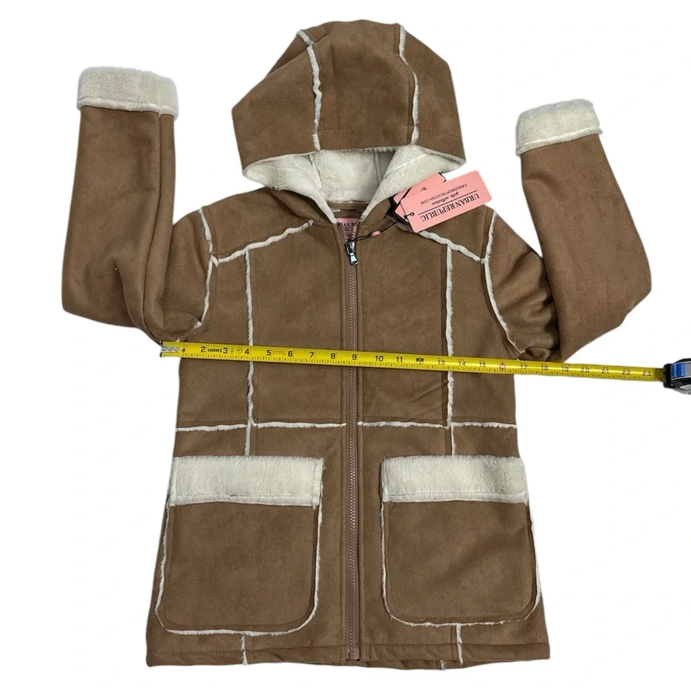 Urban Republic‎ Girls Shearling Jacket With Hood, SIZE MEDIUM (10/12)